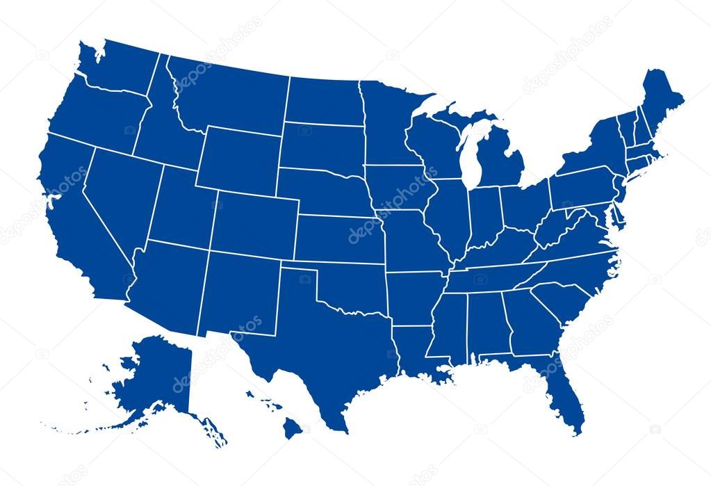 Unaited States of America map