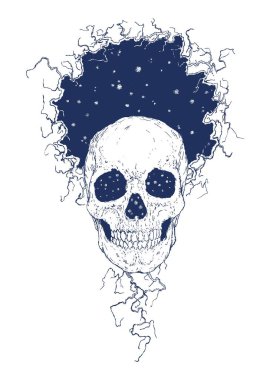 Soyut vektör kafatası ile yer