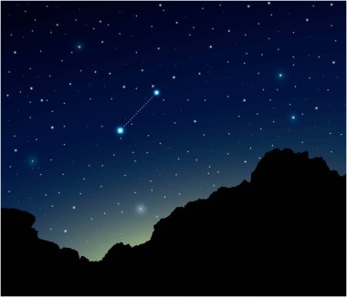 Constellation Canis Minor in Deep Space clipart