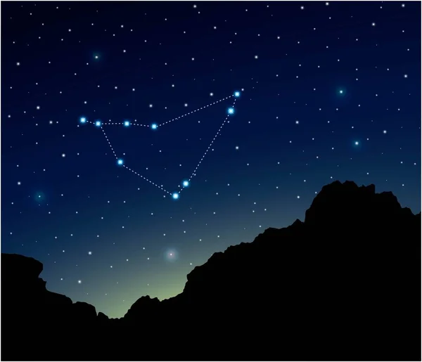 Constellation Capricorne Dans Espace Lointain — Image vectorielle