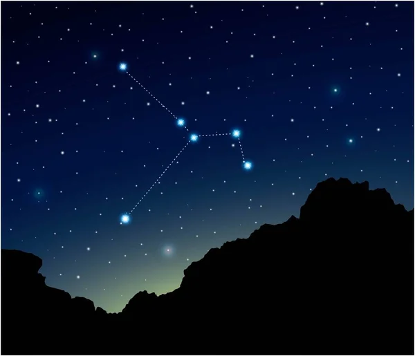 Constellation Columba Dans Espace Lointain — Image vectorielle
