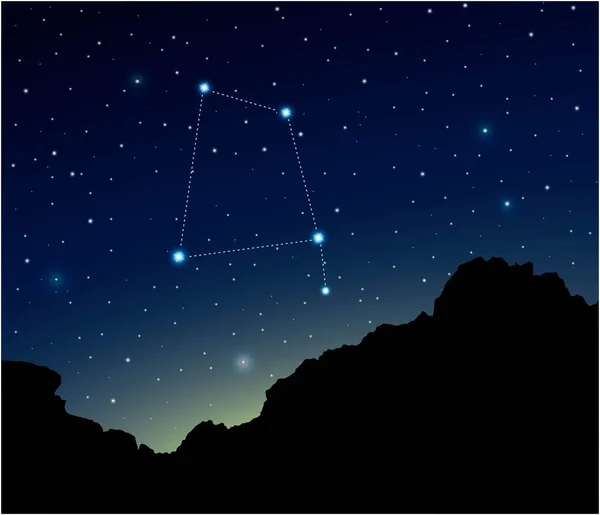 Constellation Corvus Dans Espace Lointain — Image vectorielle