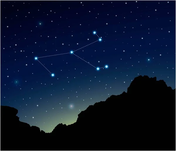 Constellation Monocéros Dans Espace Lointain — Image vectorielle