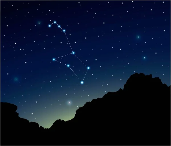 Constellation Puppis Dans Espace Profond — Image vectorielle
