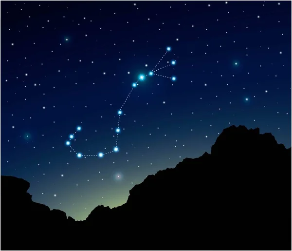 Constellation Scorpion Dans Espace Lointain — Image vectorielle