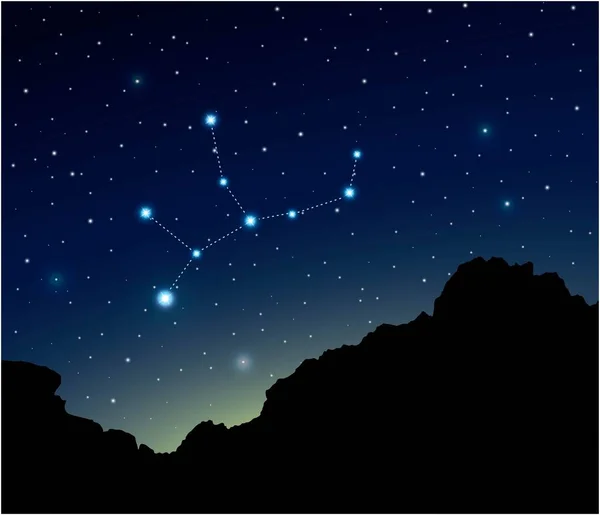 Constellation Vierge Dans Espace Lointain — Image vectorielle