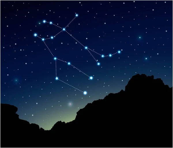 Constellation Gémeaux Dans Espace Profond — Image vectorielle