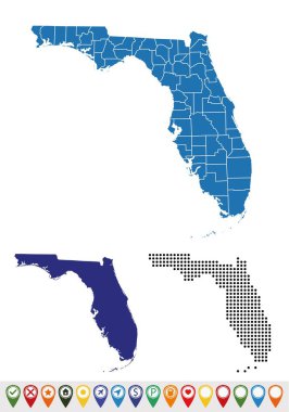 Florida eyaletinin haritalarını ayarla