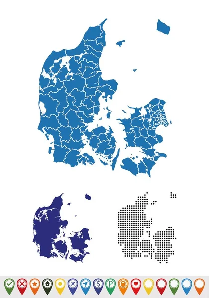 Ορισμός Χαρτών Της Δανίας — Διανυσματικό Αρχείο