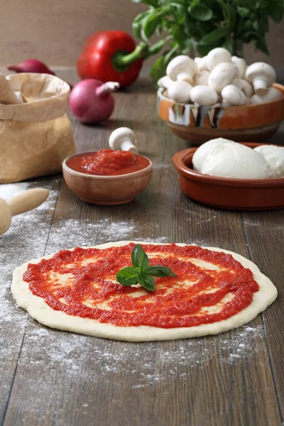自家製のマルゲリータピザ — ストック写真