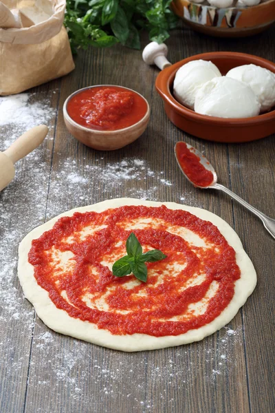 Homemade margarita pizza — Stock Photo, Image