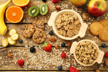 Kahvaltı için diyet gıda 