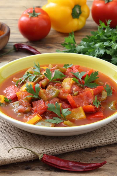 Vegetable pepper stew  Ratatouille — Stock Photo, Image