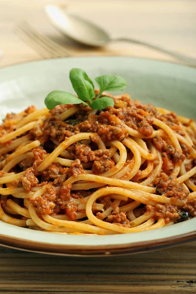 Olasz Tészta Bolognai Spagetti — Stock Fotó
