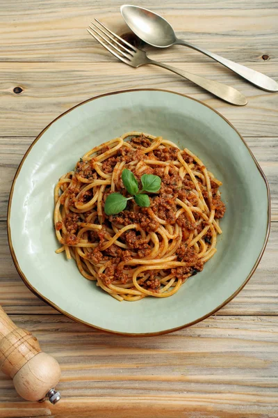 Pasta Italiana Espaguetis Boloñesa —  Fotos de Stock