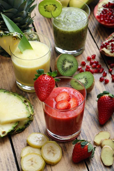 Sweet Smoothies Made Fruits Berries — Stock Photo, Image