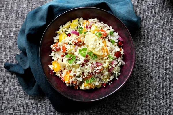 Chou Fleur Cous Cous Aux Fruits Légumes — Photo