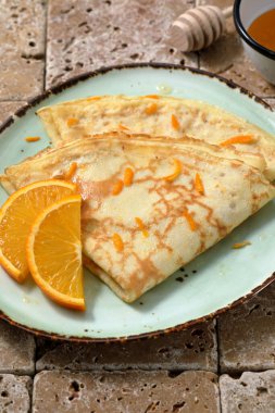 gözleme ya da krep mutfağın kırsal arka planında