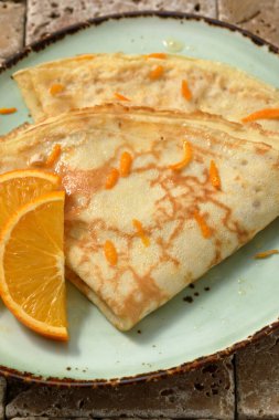 gözleme ya da krep mutfağın kırsal arka planında