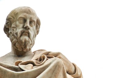 Statue of Plato in Athens. clipart