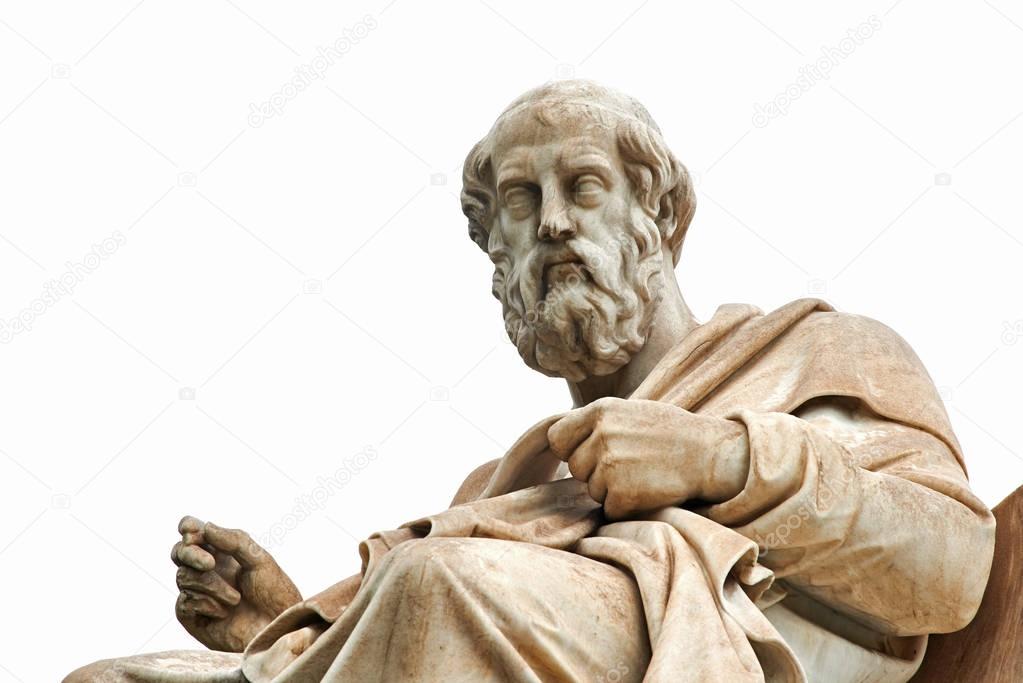 Statue of Plato in Athens.