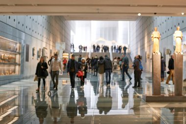 Athens, Yunanistan - 30 Aralık 2016: Acropol, iç görünüm