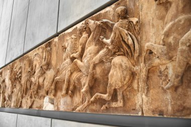 ATHENS, GREECE - DECEMBER 30, 2016: Section of west frieze from  clipart