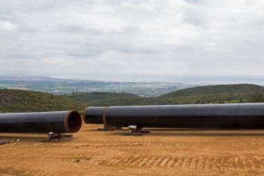 Gaz boru hattı inşaat Yunanistan.