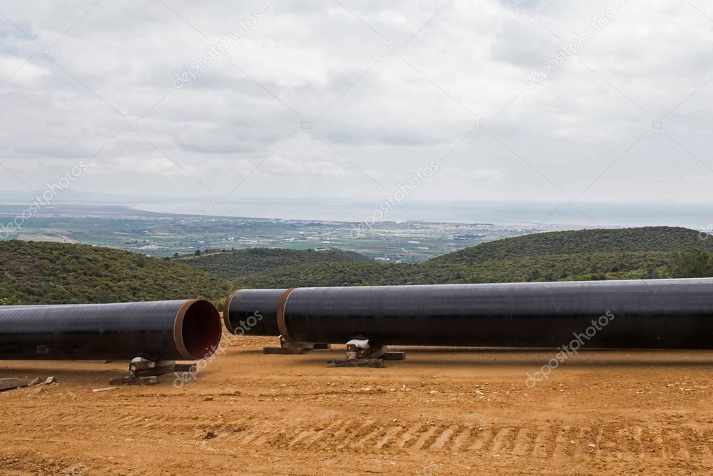 Gas pipeline construction in Greece.