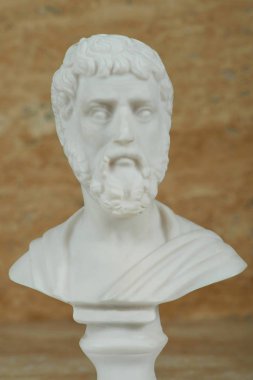 Sofokles, antik Yunan şair heykeli.
