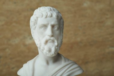 Sofokles, antik Yunan şair heykeli.