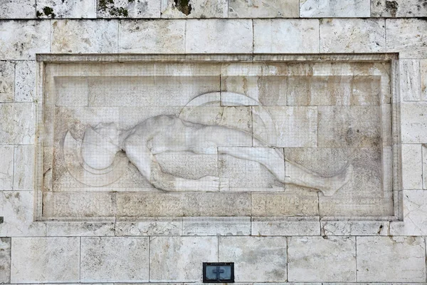 Il monumento di soldati sconosciuti al parlamento greco ad Atene . — Foto Stock