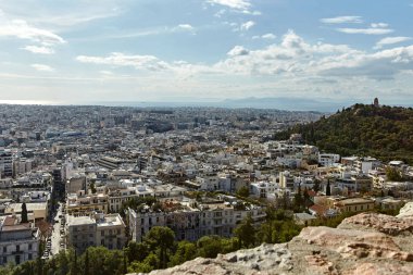 Akropolis Atina şehir görünümünü.