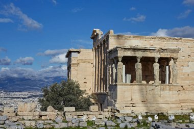 Erectheion Tapınağı, Akropolis, Atina Caryatids.