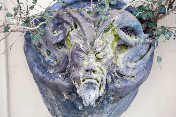 Satyr Woodland Gud ansikte skulptur — Stockfoto
