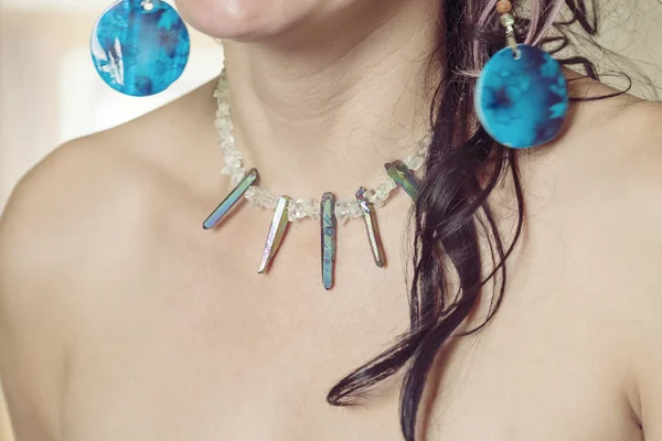 Beautiful necklace inspired by unicorns — Stock Photo, Image