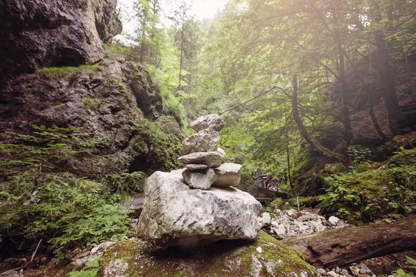 Zen-Steine in der wilden Natur — Stockfoto