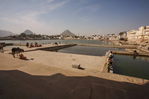 Pushkar Heiliger See Pushkar Stadt Rajasthan Indien Februar 2018 — Stockfoto