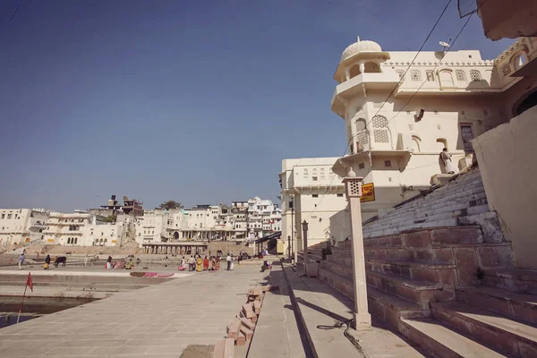 Pushkar Heiliger See Pushkar Stadt Rajasthan Indien Februar 2018 — Stockfoto