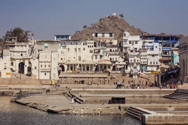 Pushkar Heliga Sjön Pushkar City Rajasthan Indien Februari 2018 — Stockfoto