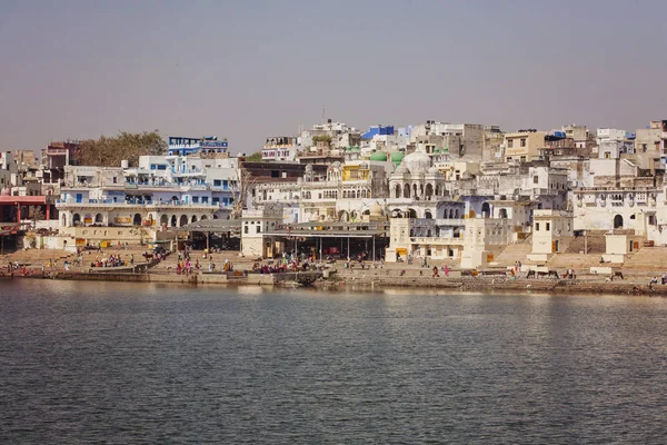 Pushkar Heiliger See Pushkar Stadt Rajasthan Indien Februar 2018 — Stockfoto