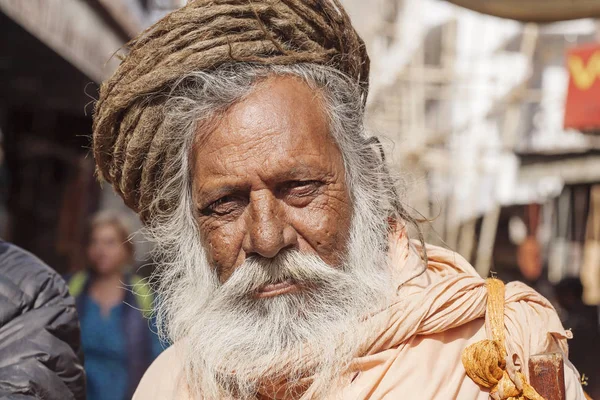 Mango Baba Sadhu Homem Santo Cidade Puskar Índia Fev 2018 — Fotografia de Stock