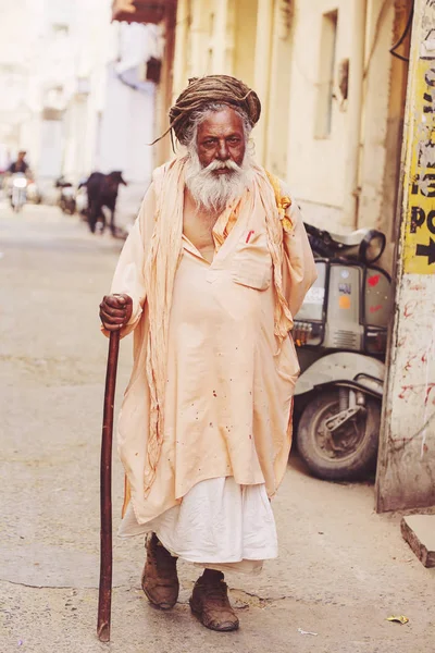 Mango Baba Sadhu Kutsal Adam Puskar City Hindistan Şubat 2018 — Stok fotoğraf