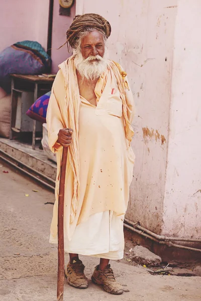 Mango Baba Sadhu kutsal adam Puskar City, Hindistan, 14 Şubat, 2018