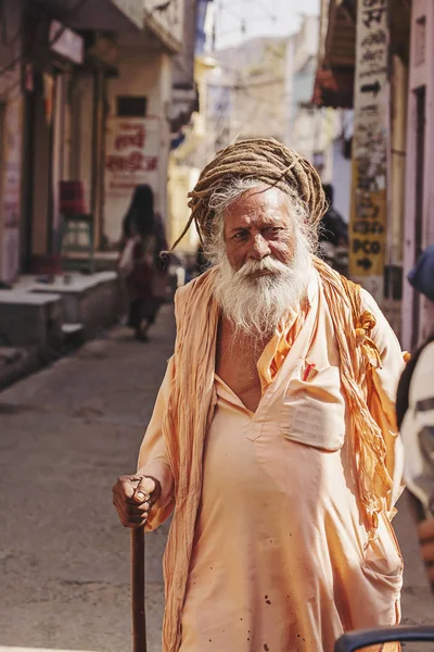 Mango Baba Sadhu kutsal adam Puskar City, Hindistan, 14 Şubat, 2018