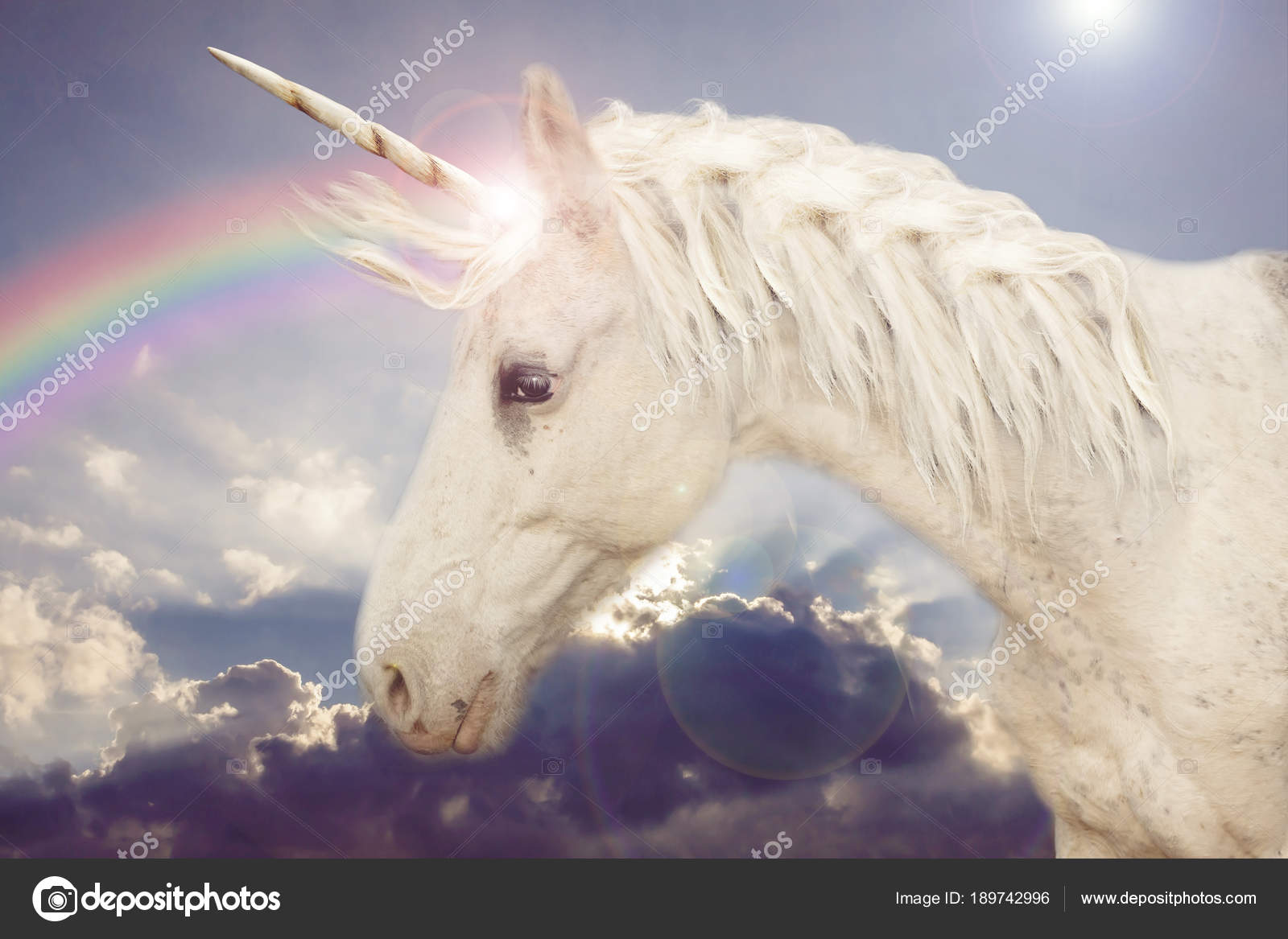 Unicorn Rainbow Sky Stock Photo by ©zoomarket 189742996
