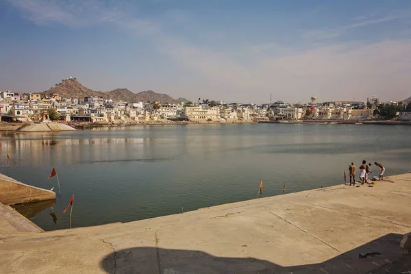 Pushkar Heiliger See Pushkar Stadt Rajasthan Indien Februar 2018 — Stockfoto