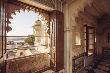 Dekoratif detay Udaipur şehir Palace - Udaipur, Hindistan