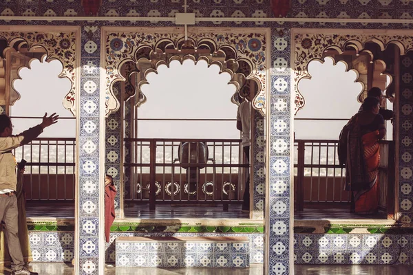 2018 日インド ウダイプル市パレス ウダイプールの装飾的な詳細 — ストック写真