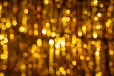 Yuvarlak şekilli parlak altın arka plan bokeh